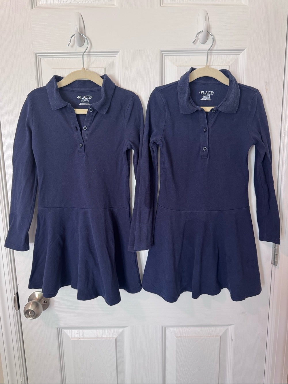 Place Navy Polo Shirt Dress with Collar